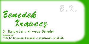 benedek kravecz business card